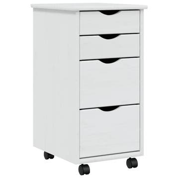 Rolblok Wit - 4 Lades - Tweedekansje - OP=OP, Minder dan 50 cm, Ophalen of Verzenden, Zo goed als nieuw, 3 of 4 laden