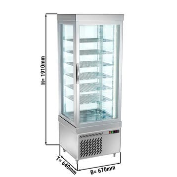 GGM Gastro | Vriesvitrine - panoramisch Marie - 430 liter -, Verzenden, Nieuw