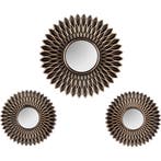 Spiegel set - Livion Damara - Set van 3 - 30cm - Spiegelglas, Huis en Inrichting, Woonaccessoires | Spiegels, Ophalen of Verzenden