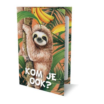 Uitnodigingen Luiaard Pk937- Set Van 6 |  | Nieuw, Boeken, Ophalen of Verzenden, Nieuw