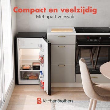 2dekans | KitchenBrothers Koelkast - 81L - Tafelmodel, Ophalen of Verzenden, Zo goed als nieuw