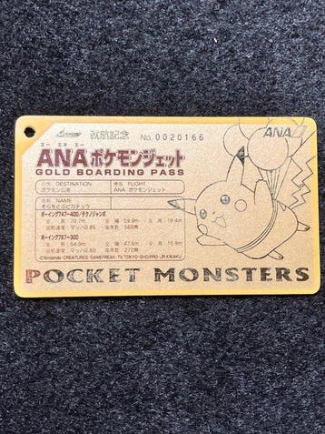 Pokémon - 1 Card - Pikachu, ANA Pokemon Jet Gold Boarding, Nieuw