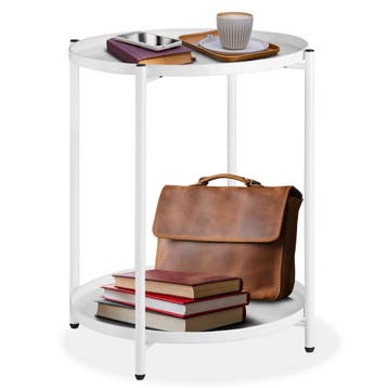 Bijzettafel Oxford 45,5x45,5x53cm - wit, Verzenden, Nieuw