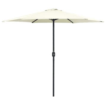 vidaXL Parasol met aluminium paal 270x246 cm zandwit, Verzenden, Nieuw, 2 tot 3 meter