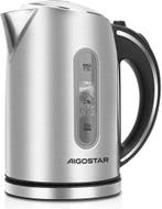 Waterkoker - Retro - RVS - met LED - 1.7L - 2200W - Zilver, Witgoed en Apparatuur, Waterkokers, Verzenden, Zo goed als nieuw