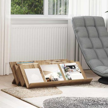 vidaXL Tijdschrift Rek Artisan Eiken 90 x 53 x 28,5 cm, Verzenden, Nieuw
