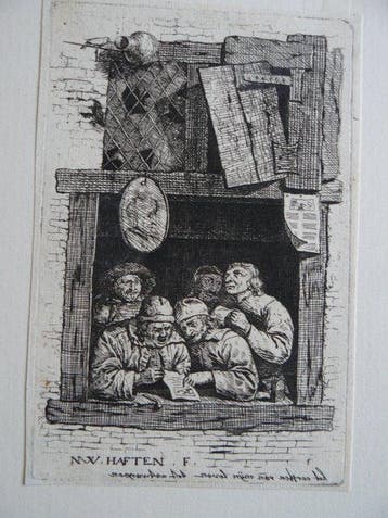 Nicolaes van Haften (1663-1715) - Cinq chanteurs à la