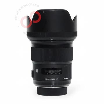 Sigma 50mm 1.4 DG HSM Art (Sony E) nr. 2806, Ophalen of Verzenden, Gebruikt, Toebehoren