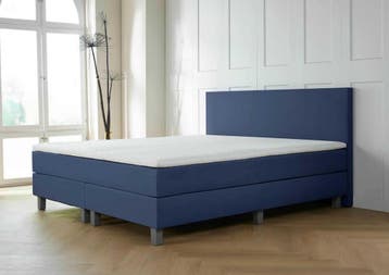 ACTIE! Boxspring Florence 180 200 Blauw, Huis en Inrichting, 180 cm, 200 cm, Modern, Verzenden