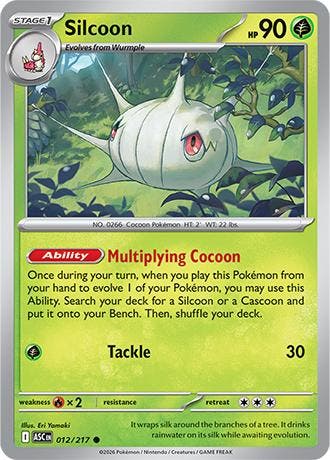 Silcoon 012/217 Ascended Heroes, Ophalen of Verzenden, Nieuw, Losse kaart, Foil