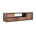 *WOONWINKEL* DTP Home Metropole Teak Tv-meubel Zwevend 155 C, Huis en Inrichting, Kasten | Televisiemeubels, Verzenden, Nieuw