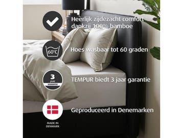 Home by TEMPUR® - Dekbedovertrek Bamboe - 240x220 cm -, Verzenden, Nieuw