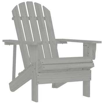vidaXL Tuinstoel hout grijs, Tuin en Terras, Tuinstoelen, Verzenden, Nieuw, Hout