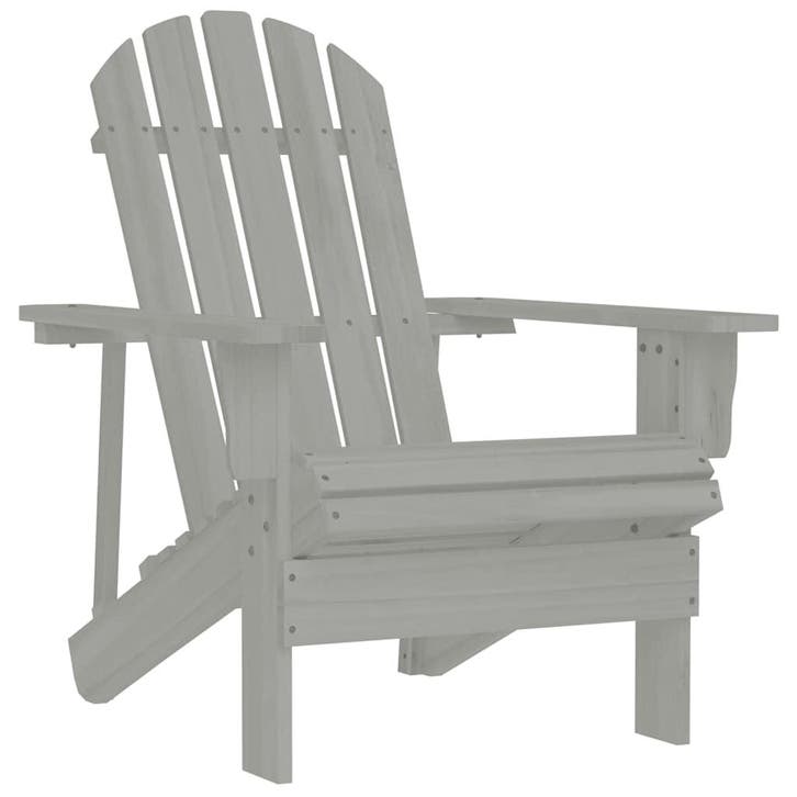vidaXL Tuinstoel hout grijs, Tuin en Terras, Tuinstoelen, Nieuw, Hout, Verzenden