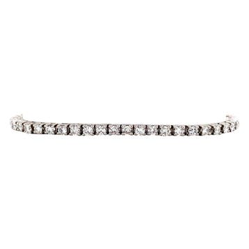 Witgouden vintage tennisarmband met diamant 17.5 cm 14 krt, Ophalen of Verzenden, Nieuw