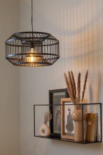 WOOOD Exclusive Esila Hanglamp - Metaal - Zwart -  –, Verzenden, Nieuw