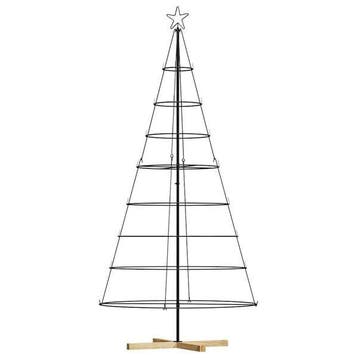 Metalen kerstboom 210cm zwart | retourdeal 56% korting, Diversen, Kerst, Ophalen of Verzenden, Zo goed als nieuw