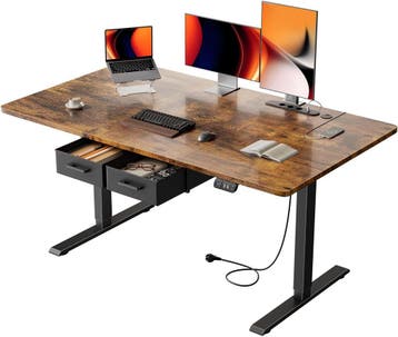 Zit sta bureau - Elektrisch - Verstelbaar - 120x80 cm - Brui, Verzenden, Zo goed als nieuw