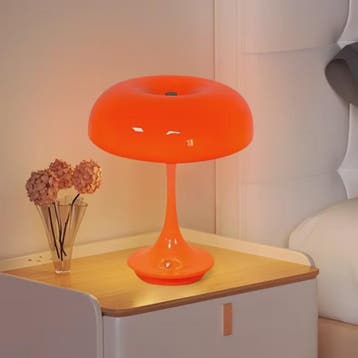 Moderne Oranje Mushroom Tafellamp met Touch Control - 3 Kleu, Verzenden, Nieuw
