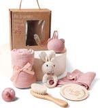 Babyshower gift set Bunny 7-delig in geschenkdoos, Verzenden, Nieuw, Kraamcadeau