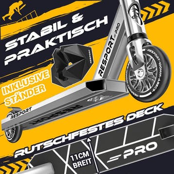 Stuntstep - Voor kinderen en volwassenen - Vouwbaar - Zilver, Fietsen en Brommers, Steps, Verzenden, Zo goed als nieuw