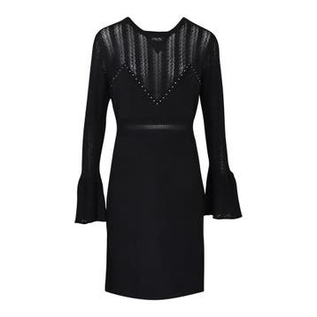 Liu Jo • zwarte fijngebreide jurk • XL, Kleding | Dames, Verzenden, Liu Jo, Zwart, Maat 46/48 (XL) of groter