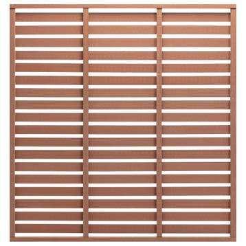 vidaXL Schuttingpaneel 180x180 cm HKC bruin, Verzenden, Nieuw, Kunststof, Minder dan 1 meter