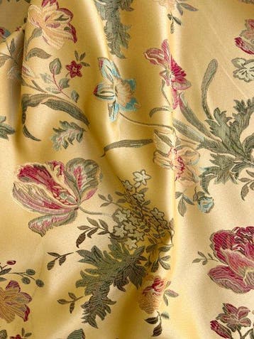 San Leucio damaststof in korenbloemgoud - Textiel - 280 cm -