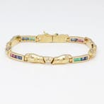 Armband - 18 karaat Geel goud Diamant (Natuurlijk) -, Sieraden, Tassen en Uiterlijk, Nieuw