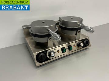 HCB RVS Dubbel Wafelijzer met timer stroopwafel ijshoorn, Ophalen of Verzenden, Nieuw in verpakking