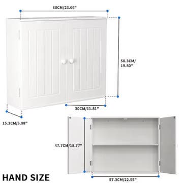 Wand- en Staande Opbergkast Badkamer/Keuken 60×15×50 cm, Verzenden, Nieuw