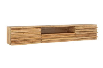TV-lowboard RELIEF 200cm hangend acaciahout naturel - 45795, Ophalen of Verzenden, Nieuw