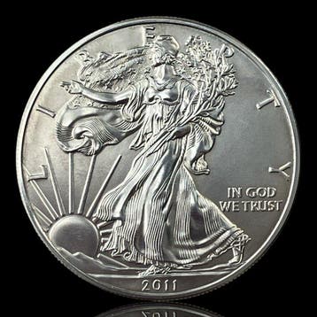 Verenigde Staten. 1 Dollar 2011 - American Silver Eagle -, Postzegels en Munten, Edelmetalen en Baren
