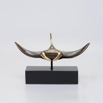 sculptuur, NO RESERVE PRICE - Bronze Manta Ray Sculpture, Antiek en Kunst