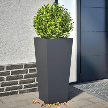 vidaXL Plantenbakken 2 st 35x35x75 cm staal antracietkleurig, Verzenden, Nieuw, Metaal