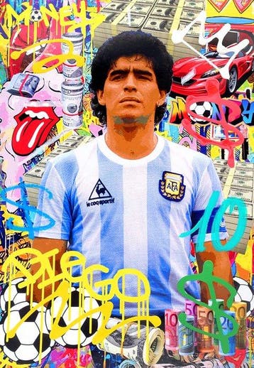 Golden Boy (2000) - MARADONA Original Artwork-(1/1)