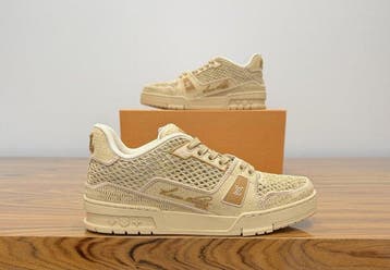 Louis Vuitton - LV Trainer Beige Raffia - Sneakers - Maat:, Kleding | Heren, Nieuw