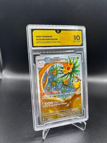 Pokémon - 1 Graded card - Alolan Exeggutor 129 30TH, Nieuw