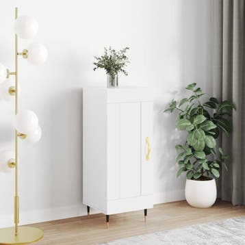 vidaXL Dressoir 34,5x34x90 cm bewerkt hout wit, Huis en Inrichting, Kasten | Dressoirs, Minder dan 50 cm, Verzenden, Nieuw, 25 tot 50 cm