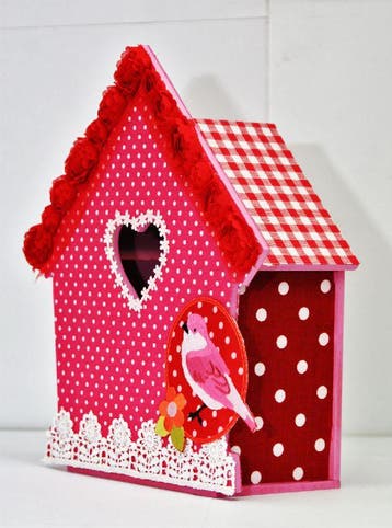 3D Vogelhuisje MDF 4mm Hart 210x200x80mm, Verzenden, Nieuw