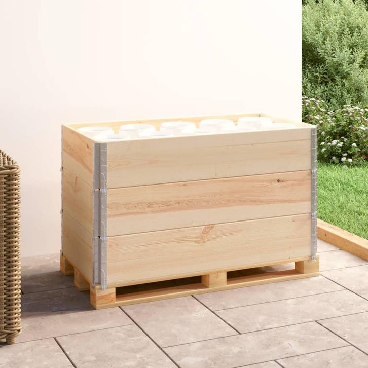 vidaXL Palletopzetranden 3 st 50x100 cm massief grenenhout, Zakelijke goederen, Partijgoederen en Retail | Verpakking en Verzending