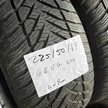 4 x Goodyear 225-50-17 Winterbanden 8mm, Auto-onderdelen, Gebruikt, 17 inch, Band(en), Personenwagen