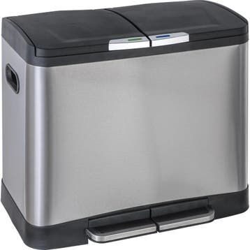 Practo Home recycling pedaalemmer 2x20l - RVS, Verzenden, Nieuw
