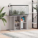 vidaXL Aquariumstandaard 100x40x60 cm bewerkt hout grijs, Verzenden, Nieuw