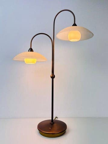 Steinhauer - Lamp - Dubbele booglamp / bureaulamp - Messing,