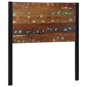 vidaXL Hoofdeinde 100 cm massief gerecycled en ijzer, Verzenden, Nieuw, Bruin, Hout