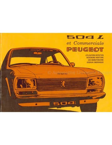 1974 PEUGEOT 504 INSTRUCTIEBOEKJE