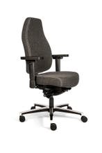 Bureaustoel lange mensen, 24 uurs stoelen, Verzenden, Nieuw, Grijs, Bureaustoel