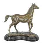 sculptuur, High-End Majestic Art Deco Bronze Horse Sculpture, Antiek en Kunst