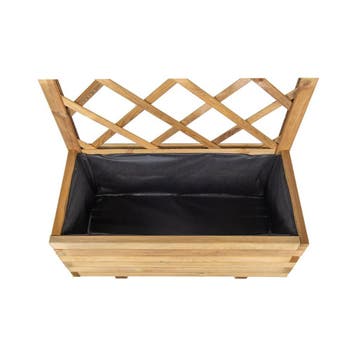 Plantenbak met Klimrek en Worteldoek Grenen 80 x 40 cm, Tuin en Terras, Bloembakken en Plantenbakken, Verzenden, Nieuw, Rechthoekig